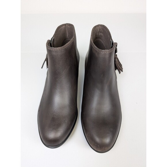 Clarks Addiy Terri Boots Womens Size 6.5 M Brown Ankle Booties Tassel Zip Shoes - Picture 2 of 9